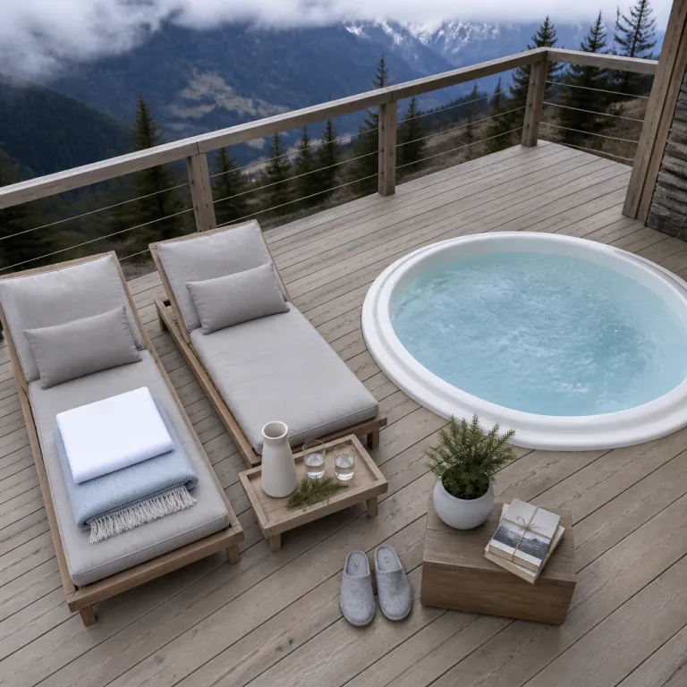 Elegant cabins with a jacuzzi near you for a refined mountain lodge escape